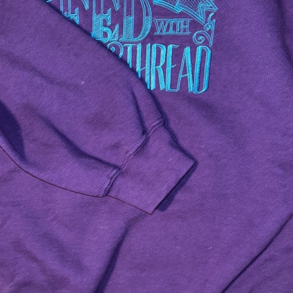 Gildan Purple Sweatshirt with Blue Graphic - Picture 8 of 8